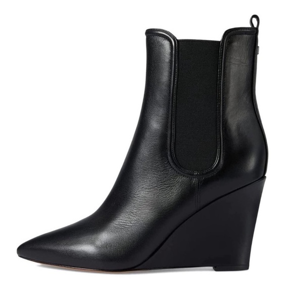 Veronica Beard IIuska Pointed Toe Wedge Bootie. - Picture 2 of 4
